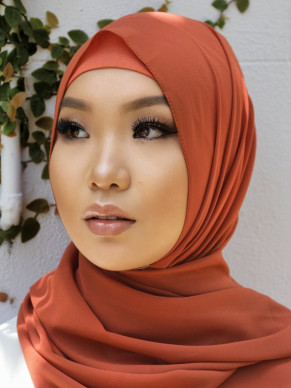 Premium Chiffon Hijab - Pale Amber - Nasiba