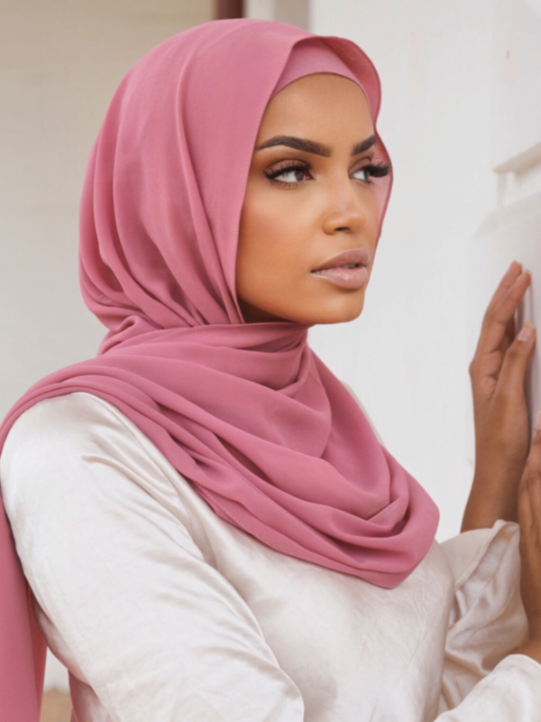 Premium Chiffon Hijab - Rouge - Nasiba