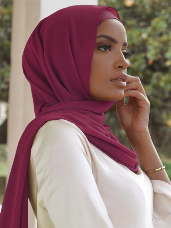 Premium Chiffon Hijab - Ruby - Nasiba