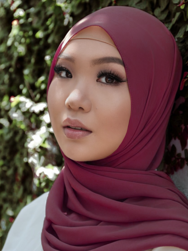 Premium Chiffon Hijab - Sangria - Nasiba