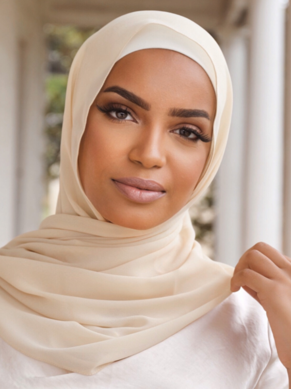 Premium Chiffon Hijab - Wheat - Nasiba